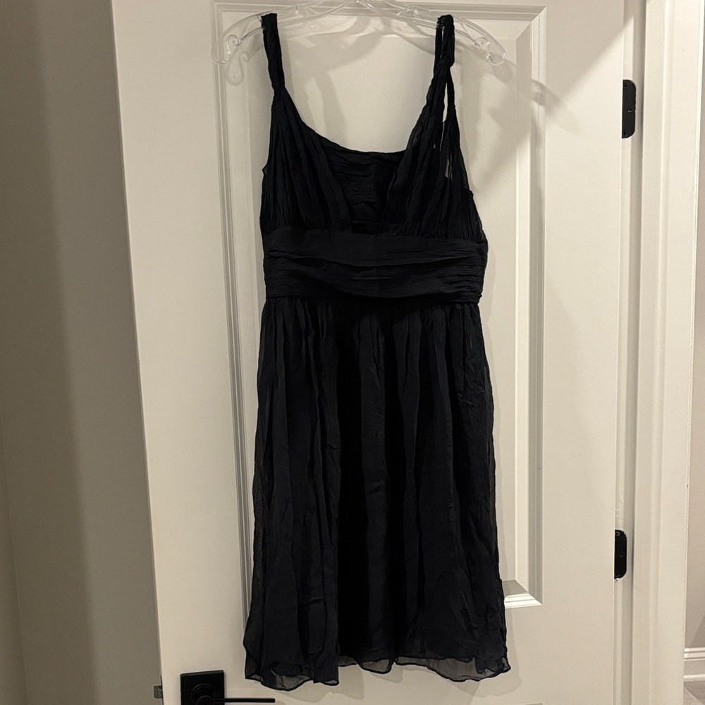 Banana Republic 100% Silk Black Wispy Mini Dress